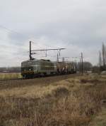NMBS-SNCB/300444/hle-2019-met-gemengde-trein-in HLE 2019 met gemengde trein in Ekeren op 21-3-2012.