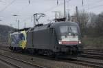 BR.189/215700/182-514-0-und-189-912-9-lokomotion 182 514-0 und 189 912-9 (Lokomotion) in Kln-West am 28.1.2012. 