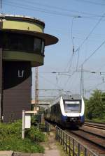 vt648/277546/nwb-mit-der-vt648-420-auf NWB mit der VT648 420 auf dem Weg nach Dsseldorf bei einer Umleitung am 19.05.2013 in Lintorf.