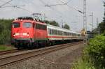 DB/216946/die-110-456-1-zieht-einen-ic Die 110 456-1 zieht einen IC Richtung Dsseldorf. Aufgenommen am 28.05.2012.
