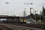 Teutoburger Wald-Eisenbahn/253475/twe-v156-kommt-mit-leerzug-in TWE V156 kommt mit Leerzug in den Bahnhof Dsseldorf-Rath am 15.03.13
