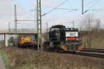 CFL/254050/lok-304-br-und-1583-der Lok 304 /BR und 1583 der CFL Cargo auf der berfhrungsfahrt in Richtung Luxemburg. Foto vom 17.03.2013